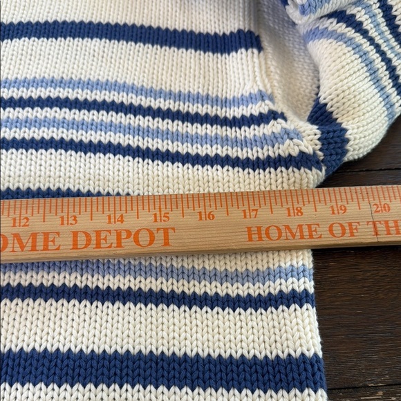 Madewell Ribbed Cotton Turtleneck Sweater in Stripe Size XS - Picture 9 of 12